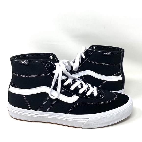 VANS Crockett High Top Black Men’s Suede Canvas Skate Sneakers Size VN0A5JIGY28 - Picture 2 of 9